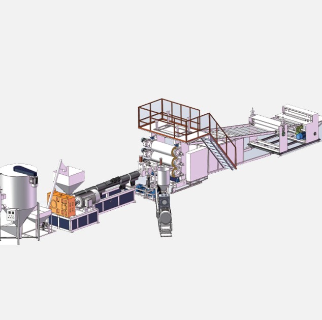 ABS,PVC,PP, PE Thick Plate Extrusion Production Line